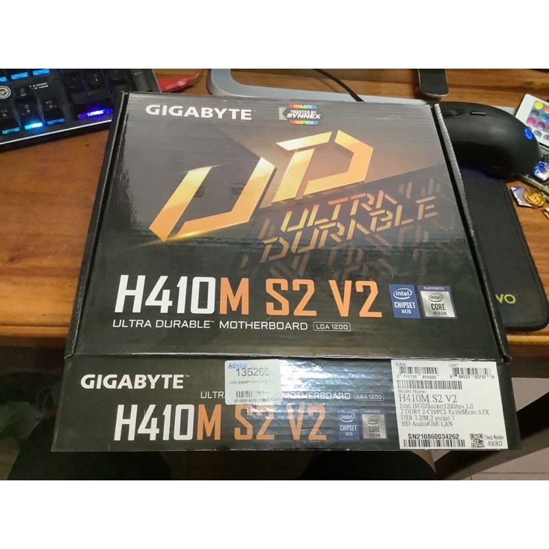 เมนบอร์ด Mainboard Gigabyte H410M-S2 V2 โดนไฟ 2 อาทิตย์ ประกัน 3 ปี
