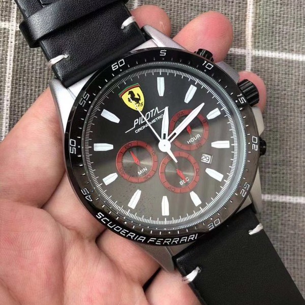 Ferrari Ferrari นาฬิกาข้อมือควอตซ์ สามหน้าปัด นําเข้า ของแท้ สําหรับผู้ชาย ส่งฟรี
