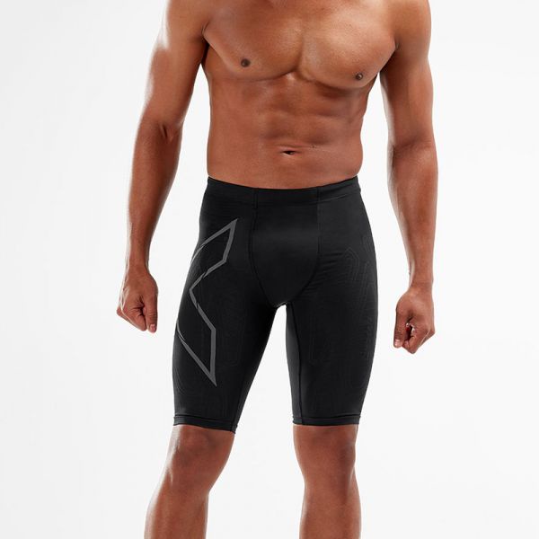 2XU กางเกงขาสั้น MCS RUN COMP SHORTS Men#MA5331B-BLKBRF