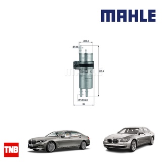 MAHLE กรองเชื้อเพลิง กรองดีเซล 7 Series 730LI E65 ปี 2005 มี bracket เครื่อง N52B30 KLH 42 16126767404