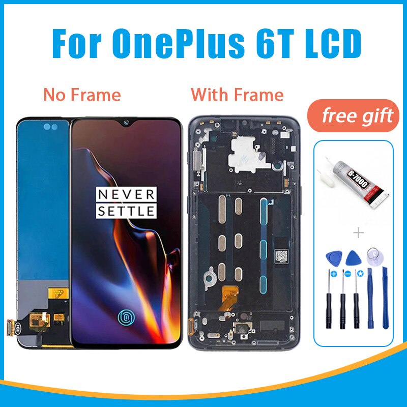 หน้าจอแสดงผล ดิจิทัล LCD 1+6T OLED สําหรับ Oneplus 6T One Plus 6T A6010 A6013 6.41 นิ้ว