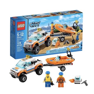 LEGO (2013) : No.60012 LEGO CITY COAST GUARD 4x4 DRIVING &amp; BOAT ชุดรถทีมกู้ภัย พร้อมเรือกู้ภัย สินค้าจาก LEGO ของแท้100%