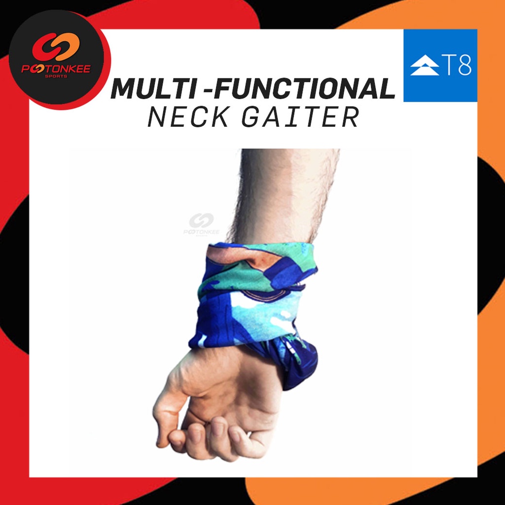 T8 Multi Functional Neck Gaiter ผ้าบัฟ ซับเหงื่อ กันฝุ่น / Wristband / Neckerchief / Face Mask — صورة 3
