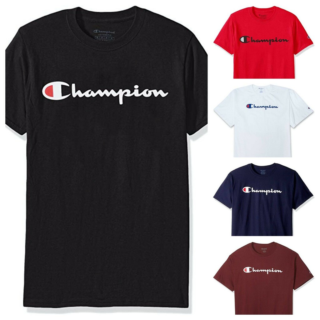 เสื้อยืดผู้ชาย Champion Script Logo Athletic Fit ของแท้