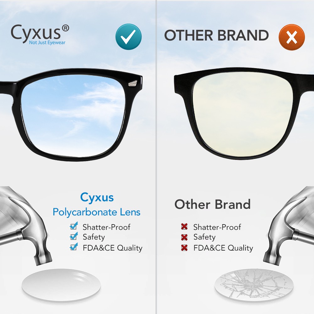 Cyxus نظارة بفلتر أزرق وUV للقراءة والكمبيوتر 8082 — صورة 5