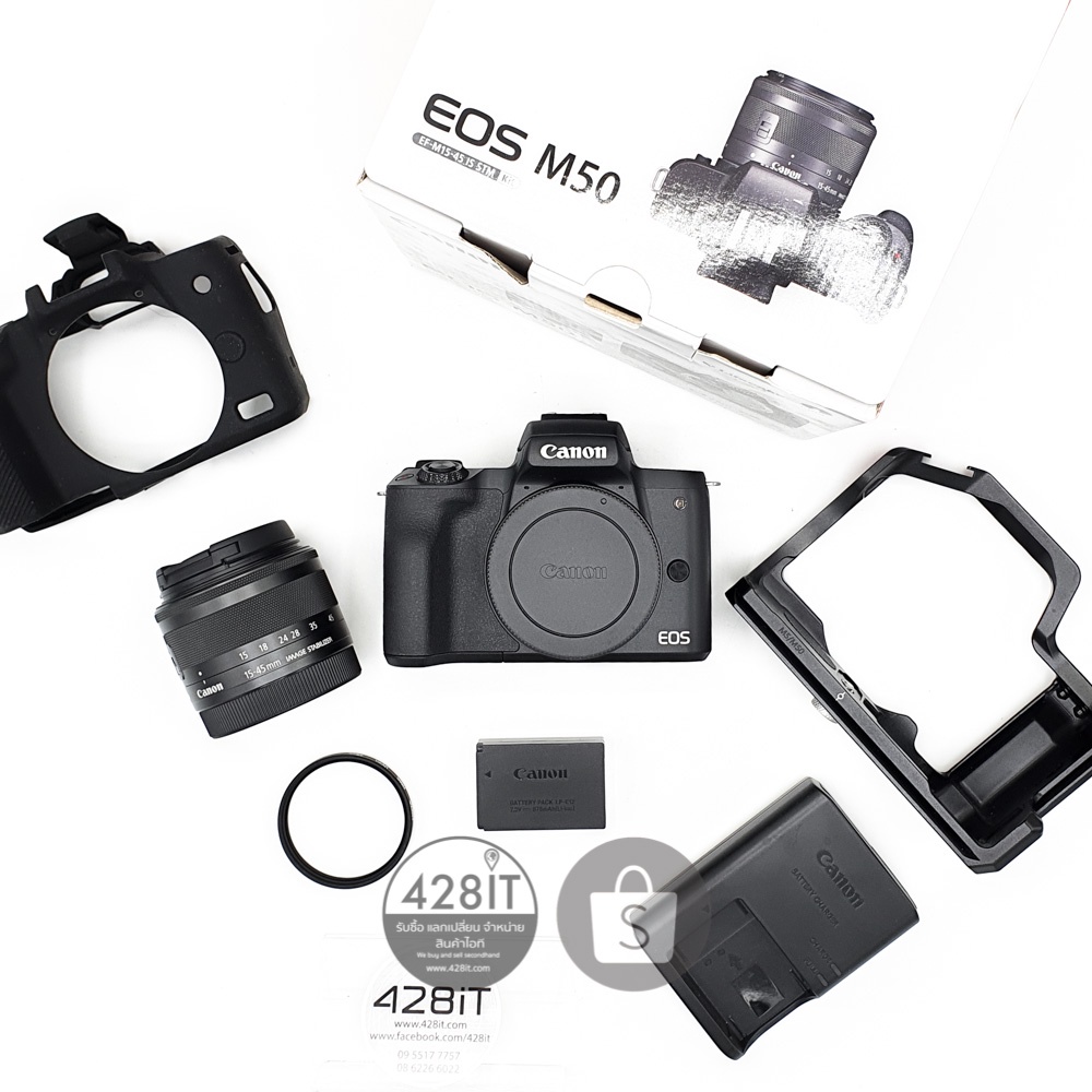 [Used]Canon EOS M50 kit 15-45 IS STM แบตx2 SmallRig รับประกันสินค้า 1 เดือน