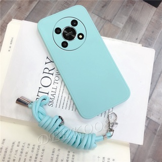 ใหม่ เคสโทรศัพท์มือถือ TPU แบบนิ่ม พร้อมสายคล้อง สําหรับ Huawei Nova 9 SE 8i P50 Pro Honor X9 X8 X7 Magic4 Pro 50 Lite Nova9 9SE 2022