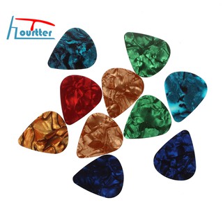 10 Pcs Stylish Colorful Celluloid Guitar Pick 0.71Mm