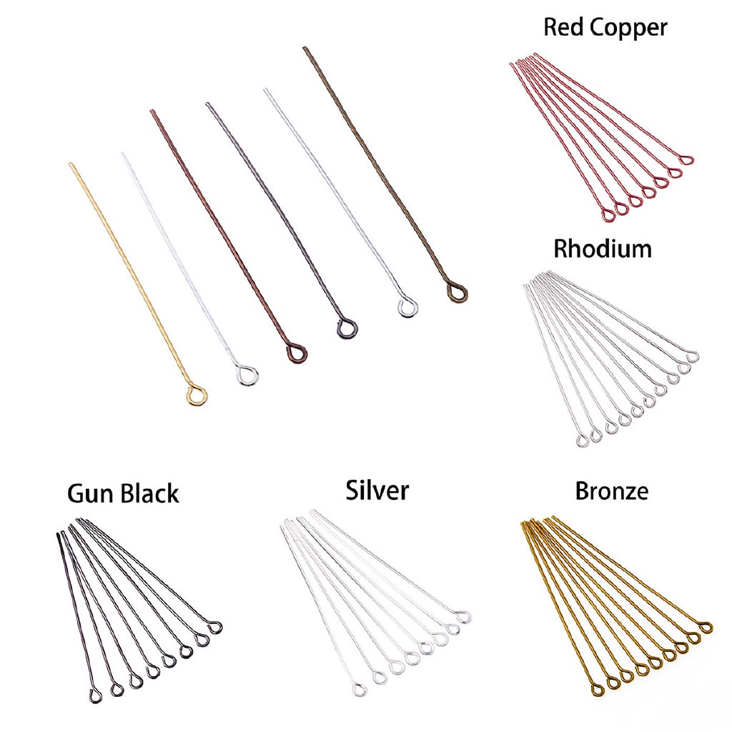 ต่างหูหัวบอล pin DIY เครื่องประดับทำเครื่องประดับอุปกรณ์เสริม (200 pcs 16 20 25 30 35 40 45 50 มม.)