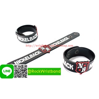 Nickelback ขายริสแบนด์ นิกเคลแบ็ก NBK238NA Wristband สายรัดข้อมือวงร็อค