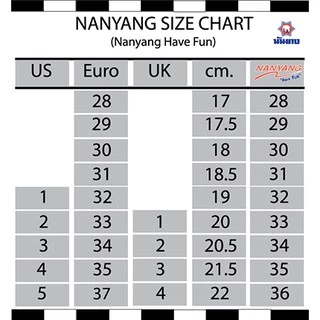 รองเท้าผ้าใบ รองเท้านักเรียน นันยาง Nanyang 205-S เบอร์ 30 - 45 ของแท้ 100%