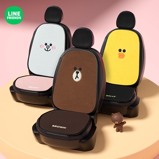 Line Friends Four Seasons ผ้าคลุมเบาะรถยนต์ ลายการ์ตูนเทพีน่ารัก ให้ความอบอุ่น เหมาะกับฤดูหนาว สําหรับทุกฤดู