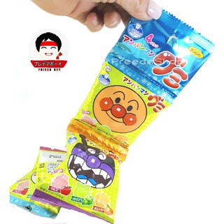 Anpanman gummy jelly อันปังแมน (ยกแถว4ซอง) เยลลี่ป้องกันฟันผุ เยลลี่ รสผลไม้ 3ชนิด เนื้อนุ่ม จากญี่ปุ่น (21g×4ซอง)