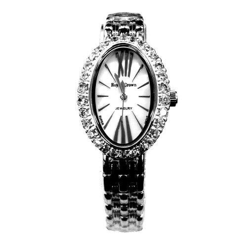 Royal Crown นาฬิกาผู้หญิง สายสเตนเลส รุ่น 6315-SSL สี Silver (แถมฟรีแหวน 1 วงค์)