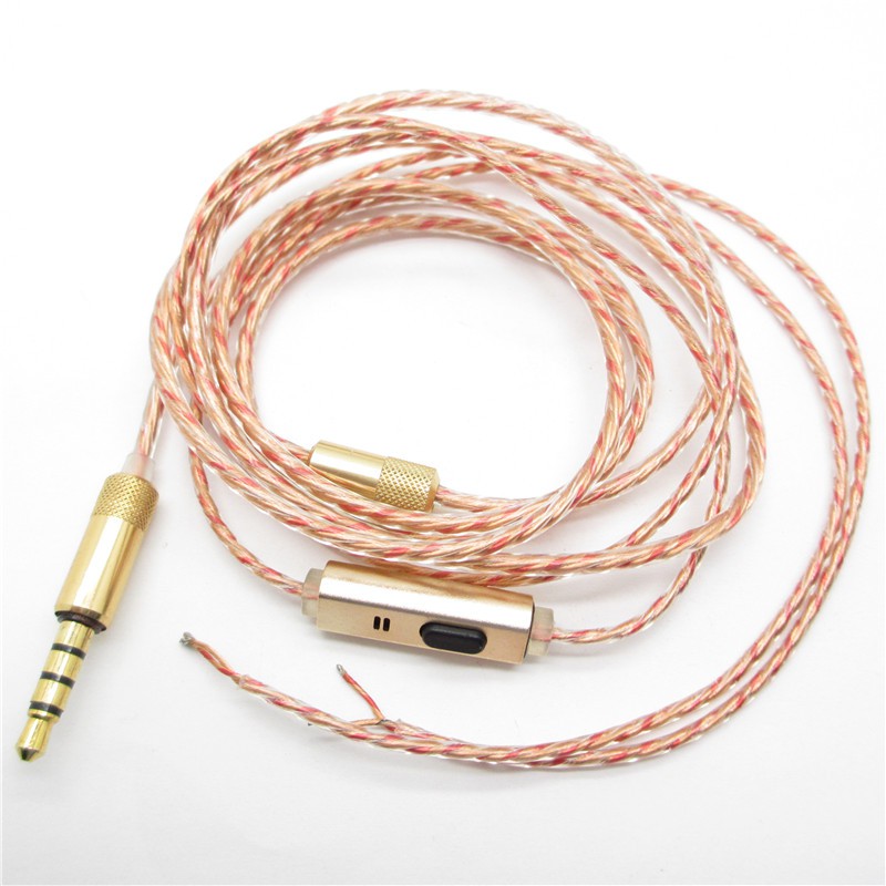 สายเคเบิ้ลหูฟังทองแดง 40 core 5n diy พร้อมไมโครโฟน