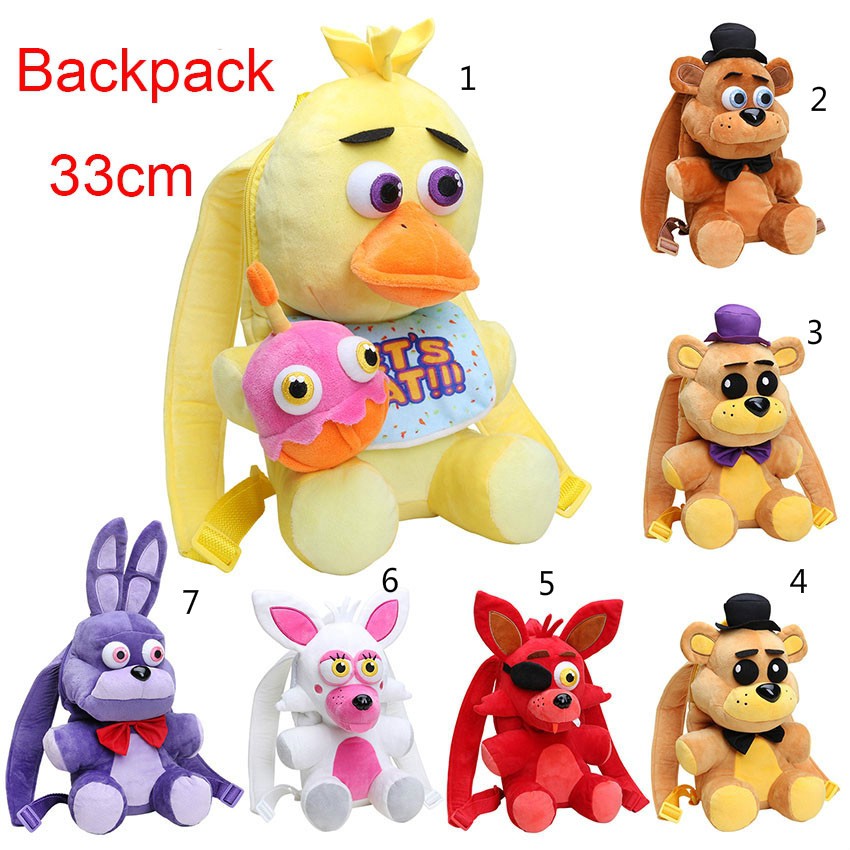 กระเป๋าเป้สะพายหลัง Five Nights at Freddy ' s FNAF 33 ซม. FNAF Freddy Chica Bonnie Toys Bags