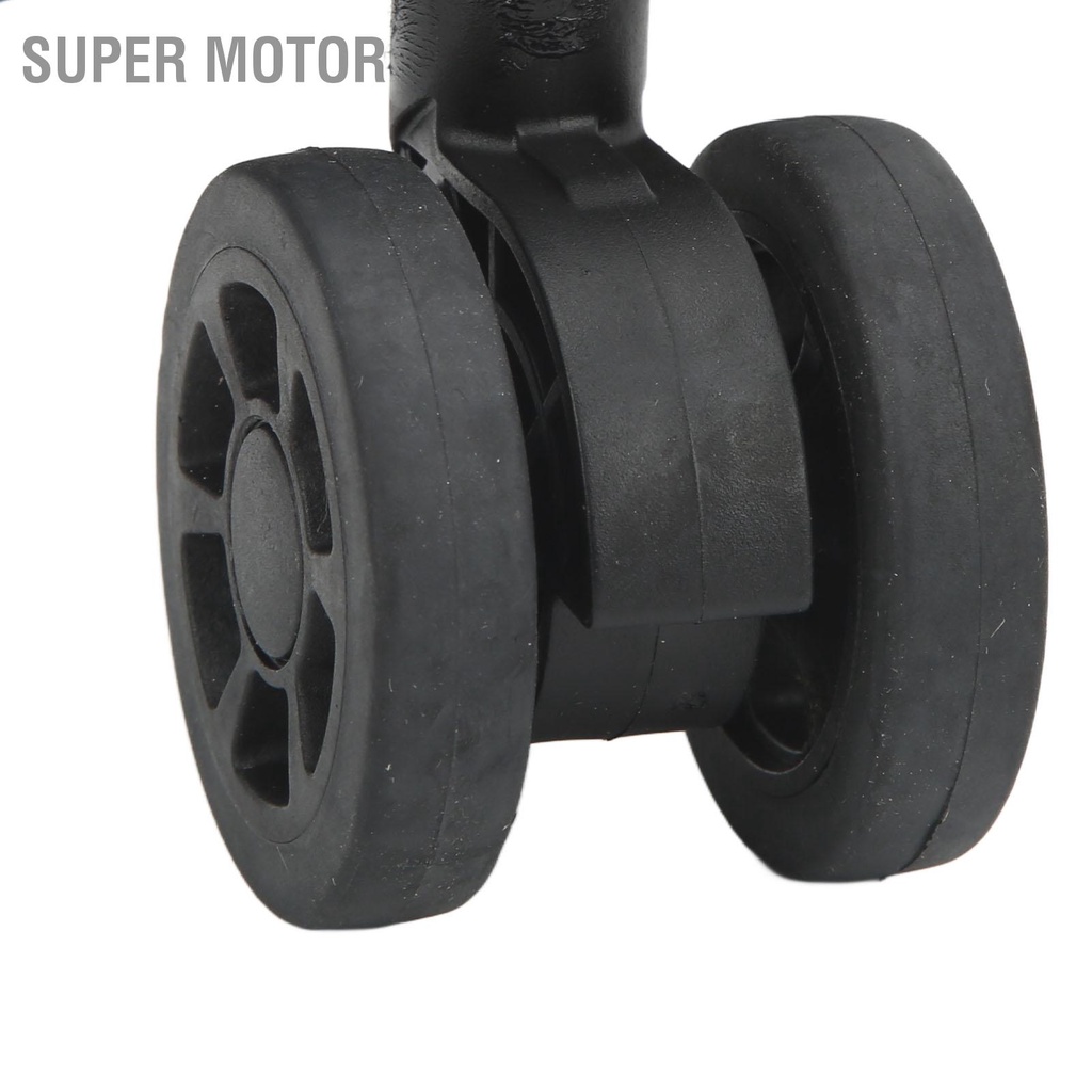 Super Motor 1 Pair Black Luggage Suitcase Caster Swivel Universal Wheel Nylon for Repair Replacement