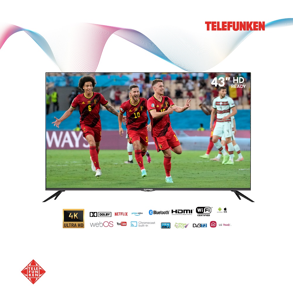 TELEFUNKEN TV LED TV JU43DS700S (N28) ทีวี 43 นิ้ว inch Smart TV HD Youtube