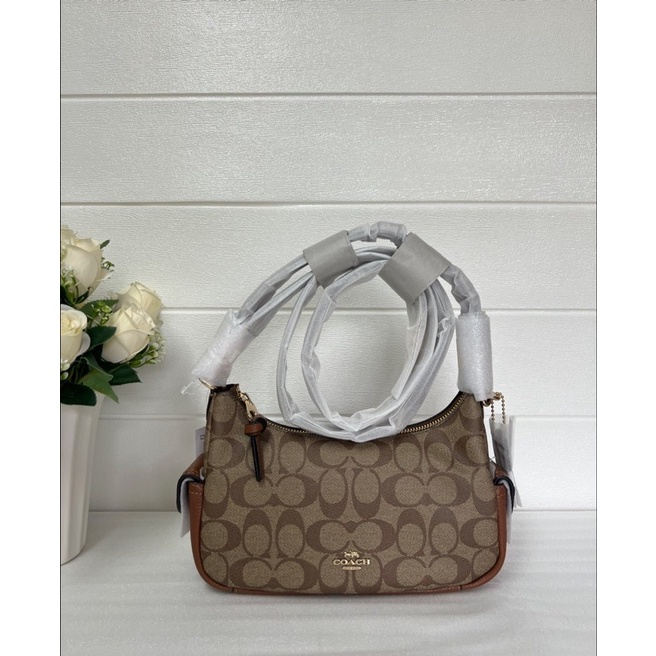 Original Coach Pennie Shoulder Bag 25 In Signature Canvas C7223