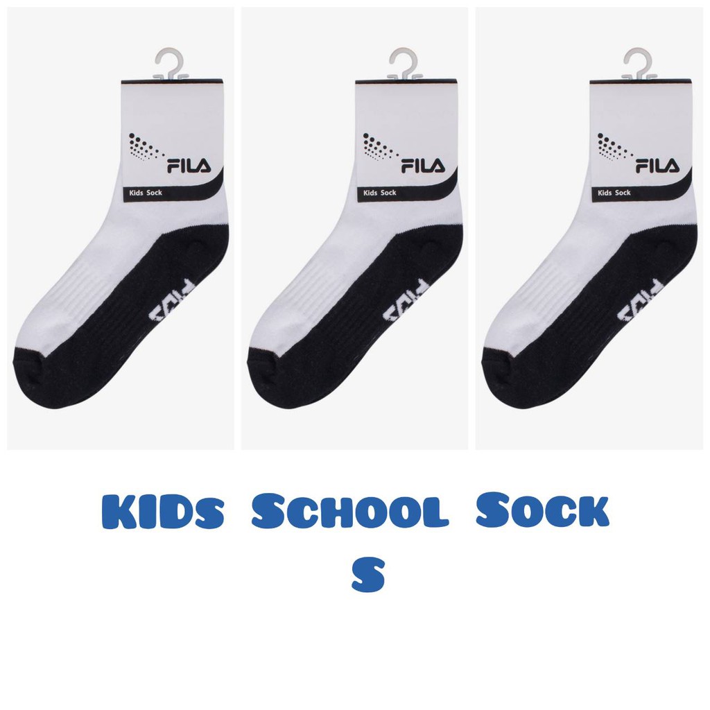 ถุงเท้ารุ่นข้อสั้น FILA School sock S : ทรง regular
