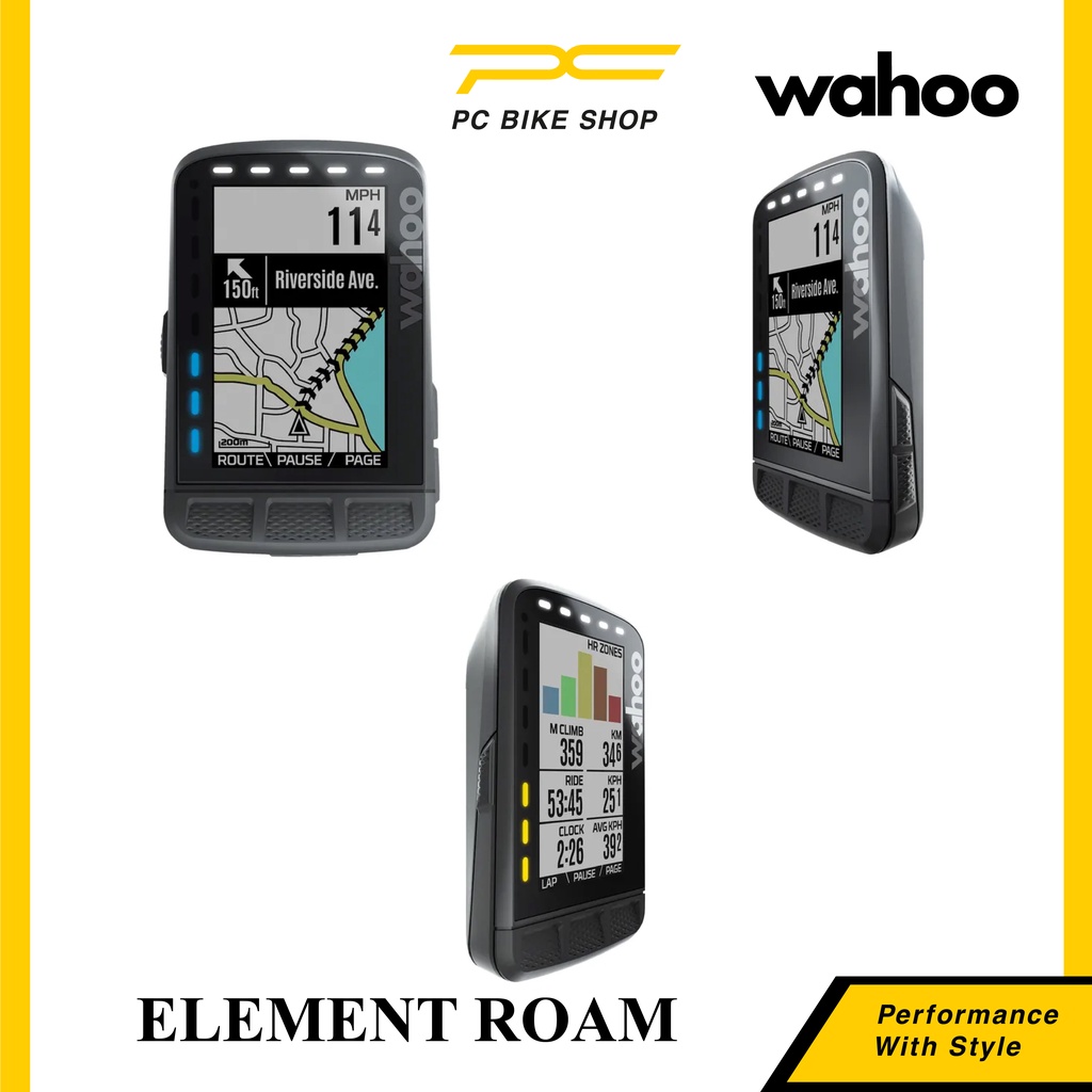 WAHOO ELEMNT ROAM GPS BIKE จักรยานคอมพิวเตอร์ BUNDLE (WITH HEART RATE และ CADENCE)