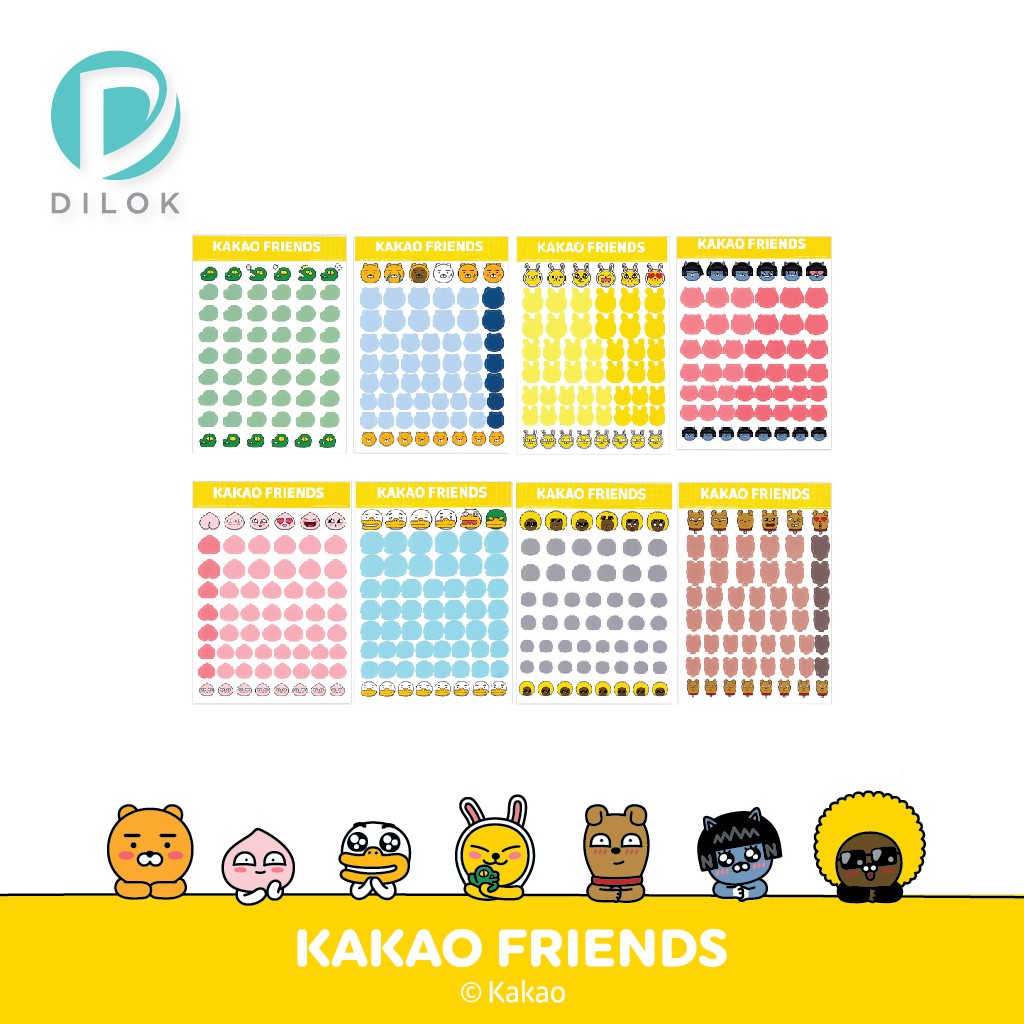 KAKAO FRIENDS สติ๊กเกอร์ขนาด A6 ไดคัทในตัว ตกแต่งได้ทุกที่  ลายสุดน่ารัก KK245