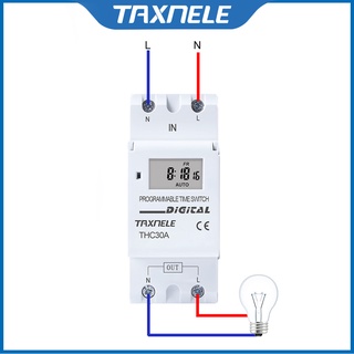 Thc30a สวิตช์ตั้งเวลาดิจิทัล 2 สาย 7 วัน AC 220V 230V 12V 24V 48V 16A 30A