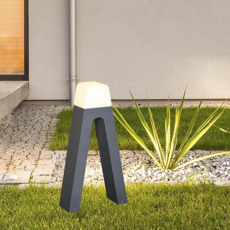 [🔥ลด 70.- โค้ด SUN386HR] Dento โคมไฟภายนอกอาคาร รุ่น APEX สีเทาเข้ม โคมไฟสนาม IP54 1xE27 #F11502SL