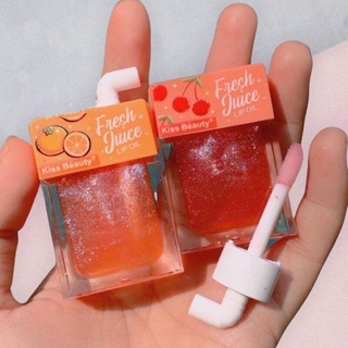 Fresh Juice Lip Oil ลิปกลอสใสฉ่ำวาวมีกลิตเตอร์เบาๆ ให้ความชุ่มชื่น แพ็คเกจน้ำผลไม้น่ารัก