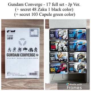 Bandai Gundam Converge vol 17 full set Janpan Ver Secret 48 Zaku I Black Color 103 Capule Green Color มือ2