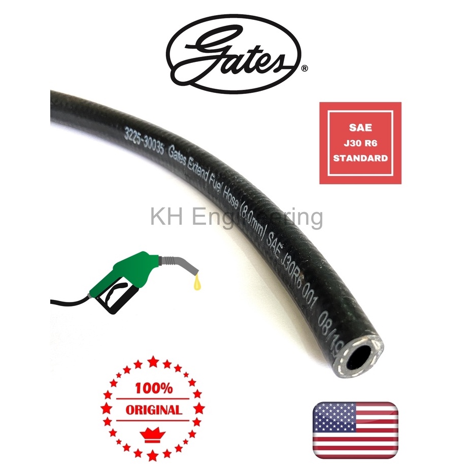 Gates USA การใช้สายท่อน้ํามันดีเซล Hos Payak มอเตอร์ Mesin Rumput SAE J30 R6 R9 คุณภาพสูง