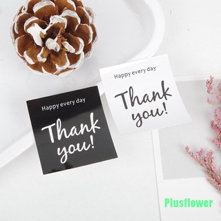 (Plusflower) สติกเกอร์ Thank You 60 ชิ้น / ชุด สําหรับติดซองจดหมาย เบเกอรี่