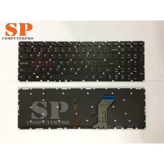 LENOVO Keyboard คีย์บอร์ด LENOVO Ideapad Y700 Y700-15 Y700-15ISK Y700-17ISK มีไฟ   EN