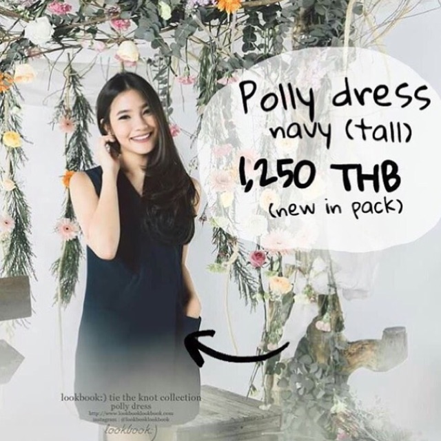 Lookbook polly dress in navy