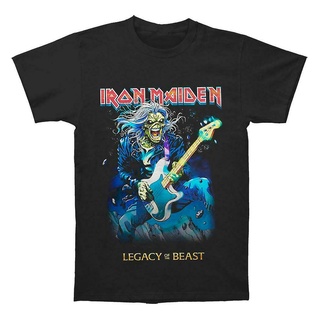 เสื้อยืด พิมพ์ลายกราฟฟิค Iron Maiden Eddie On Bass สําหรับผู้ชาย