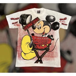 เสื้อการ์ตูน โอเวอร์ปริ้น OVP MICKEY MOUSE 90’ Size “ L / XL ผ้าฟอกนุ่ม โปรดระบุไซร้ด้วยน่ะครับ