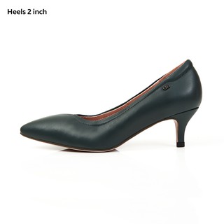 O&amp;B รองเท้าส้นสูงหนังแกะ รุ่น DIANA HEELS 2" in British green