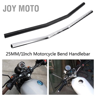 Joy Moto แฮนด์มือจับรถจักรยานยนต์ สีดํา สีเงิน 25 มม. 1 นิ้ว