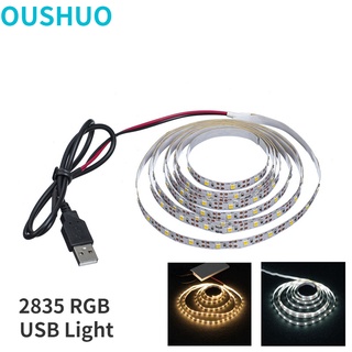 เทปไฟนีออน LED 2835 0.5 ม. 1 ม. 2 ม. 2.5 ม. 3 ม. 4 ม. 5 ม. ยืดหยุ่น พร้อมรีโมตคอนโทรล สําหรับคอมพิวเตอร์ ทีวี