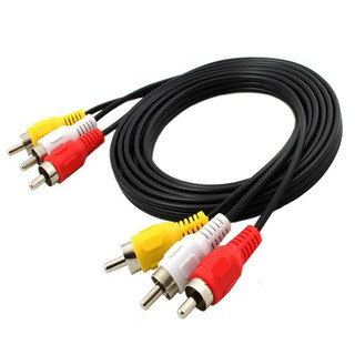 สาย AV RCA 3 สี แดง ขาว เหลือง สายสัญญาณภาพและเสียง สายหนาคุณภาพดี 1.5M,3M,5M,10M