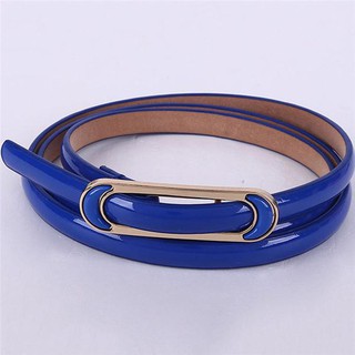 MiStyles เข็มขัด เข็มขัดผู้หญิง Woman Female Fashion Metal Belt รุ่น Ellipse 1578 สีแดง 1643 สีน้ำเงิน