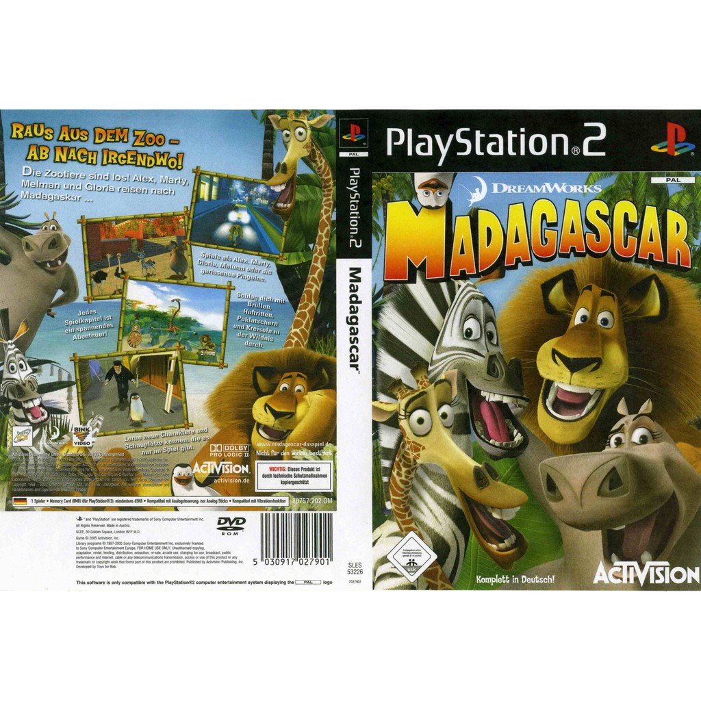 แผ่นเกมส์[PlayStation2] DreamWorks Madagascar (USA)