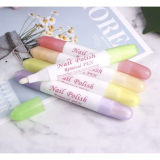 พร้อมส่ง ปากกาลบขอบเล็บ แถมฟรี เปลี่ยนหัวได้ 3 หัว ในแท่ง Nail Polish Remover Pen ปากกาลบขอบ 🌈