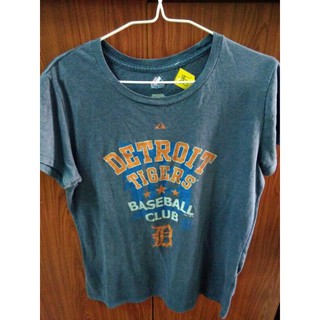 เสื้อยืด Majestic ทีมเบสบอล Detroit Tigers baseball club อก42 เสื้อยืดมือสอง