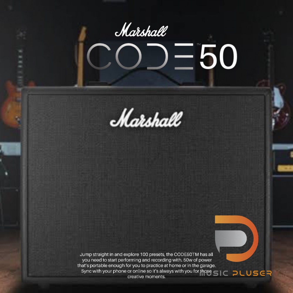 Marshall Code 50 แอมป์กีต้าร์ไฟฟ้า Solid-State Digital Amp 50W