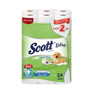 ทิชชู่ กระดาษชำระ SCOTT EXTRA DOUBLE ROLL แพ็ค 24 ชิ้น กระดาษชำระ