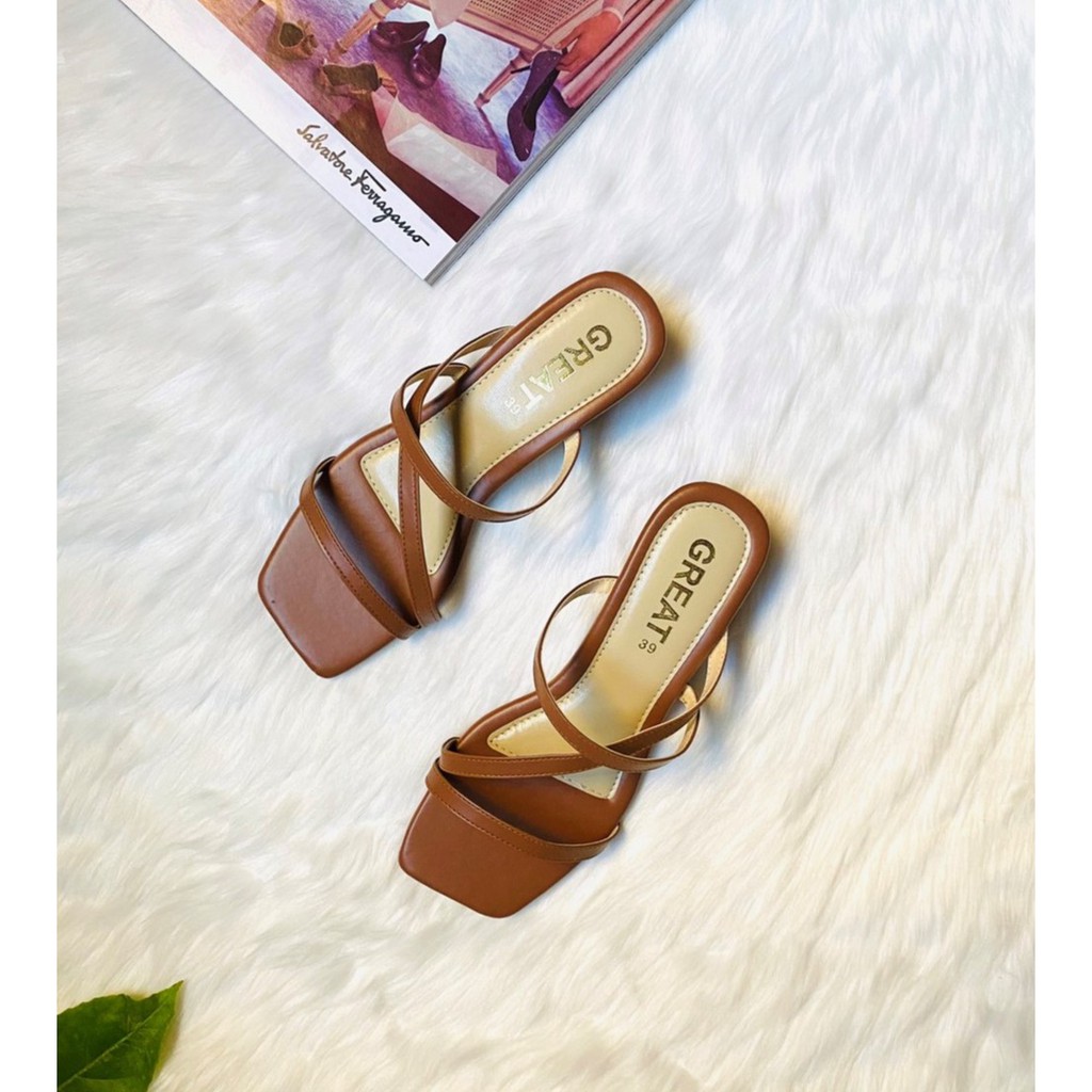 GREAT-T08 รองเท้าผู้หญิงส้นสูง รองเท้าผู้หญิงส้นสูง1.5นิ้ว มีให้เลือก5สี สินค้าไทย ไซส์ครบ 36-45
