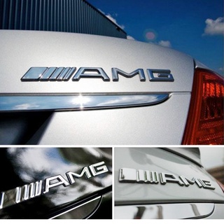 สติกเกอร์ฉลากโลหะ สําหรับติดตกแต่งรถยนต์ Mercedes-Benz AMG C-class E-class S-class CLA AMG