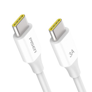 Pisen สายชาร์จ USB type-C ออก type-C ความยาว 1m. (White)