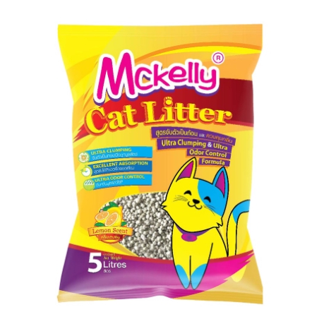 ทรายแมว Mckelly กลิ่นเลม่อน